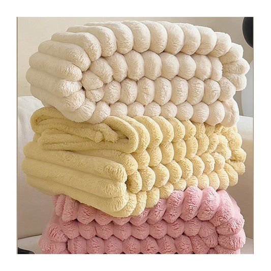Solid Color Super king Queen Size Flannel Fleece Like Super Thick Sherpa Blanket Coral Velvet Thick Winter Warm Blanket-0